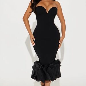Monte Carlo Nights Midi Dress - Black